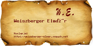 Weiszberger Elmár névjegykártya